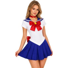 Usagi Tsukino Cosplay Costume Sailor Uniform with Wig Halloween Outfit for Women in Saudi Arabia
