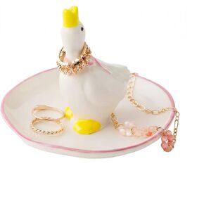 Silly Goose Ceramic Jewelry Tray Handmade Dish Trinket Organizer Decorative Silly Goose Jewelry Holder for Rings Earrings Necklaces Tray Gift for Women Friends Mother Daughter in Saudi Arabia