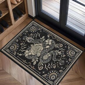 Yinhua Runner Rug Washable Snake Rugs for Hallway, Gothic Runner Rugs 2x7'3 Non Slip, Soft Low Pile Kitchen Runner Rug for Hallways, Kitchen, Bedroom, Laundry, Grey in Saudi Arabia