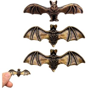 DAMULINS 3Pcs Brass Bat Figurines,Mini Metal Flying Mammals Sculpture Home Decoration for Living Room and Desk,Small Landscape Animal Figurines and Tea Pet (Bat) in Saudi Arabia