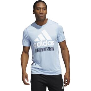 تي شيرت رجالي بأكمام قصيرة من Adidas Kansas City Sporting MLS Creator، أزرق فاتح in Kuwait