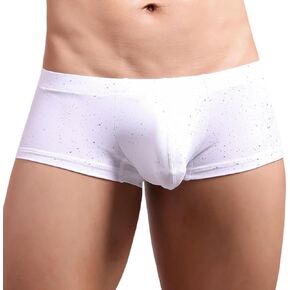 SEAUR Men's Sequin Boxer Briefs Seamless Pouch Underwear Low Rise Breathable Trunks Stretchy Underpants in Saudi Arabia