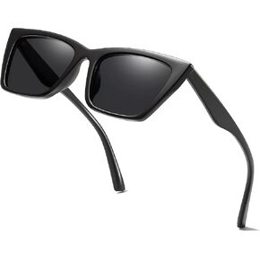 Cat Eye Sunglasses for Women Men Retro Narrow Square Driving Glasses UV400 Protection Trendy Plastic Frame in Saudi Arabia