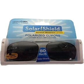 Solar Shield Clip-on Polarized Sunglasses Size 50 Rec 5 Black Full Frame New in Saudi Arabia