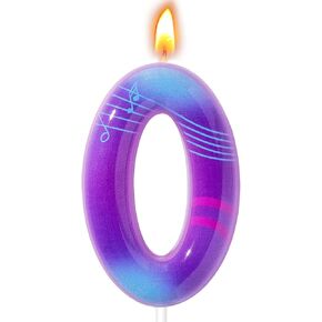 K-Pop Themed Birthday Candles, Number Candles for Birthday Party Cake Decoration Supplies (Purple, Number 6) in Saudi Arabia