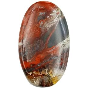 SGM Shop™ Natural Oval Shape Palm Stone Cabochon Loose Gemstone 30-40 mm Size Flat Back AA+ Quality For Jewelry Making, Meditation, Stress Relief, Wire Wrapping Crystals in Saudi Arabia