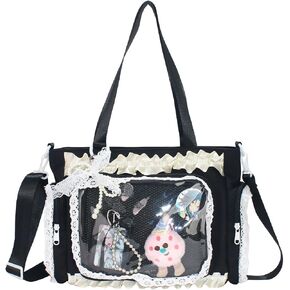 ita crossbody Tote Bag,Kawaii Pin Display Messenger Bag with Insert and Accessories,Japanese Anime Aesthetic Purse in Saudi Arabia