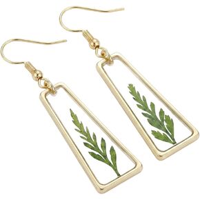Plant Earrings, Leaf Earrings, Green Leaf Earrings, for Nature Lovers and Gift Giving in Saudi Arabia