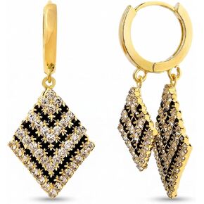 Jean Beau Gold Hoop Dangle Earrings for Women, Trendy Dainty Rhinestone CZ Christmas Tree Clover Starfish Drop Earrings Fashion Holiday Party Jewelry Gift in Kuwait