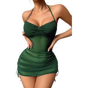 Avidlove Lingerie for Women Mesh Babydoll Lace Sheer Sleepwear Dress in Kuwait