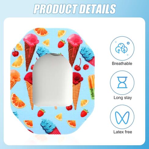 24pcs Waterproof Adhesive Overpatches for Omnipod 5, Pre-Cut Sensor Cover Stickers Breathable Sensor Patches Sweatproof Adhesive Tape for Omnipod Accessories (Summer Style) in Saudi Arabia
