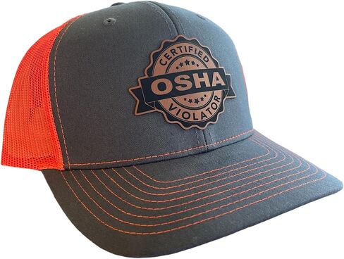 BUBBLEHEAD INK Certified OSHA Violator Trucker Hat, Funny Baseball Cap for Blue Collar Worker, Adjustable Snackback in Saudi Arabia