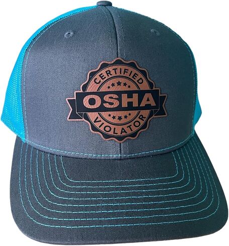 BUBBLEHEAD INK Certified OSHA Violator Trucker Hat, Funny Baseball Cap for Blue Collar Worker, Adjustable Snackback in Saudi Arabia