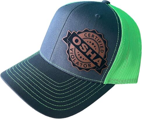 BUBBLEHEAD INK Certified OSHA Violator Trucker Hat, Funny Baseball Cap for Blue Collar Worker, Adjustable Snackback in Saudi Arabia