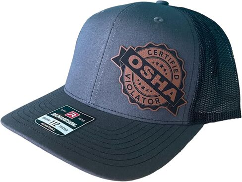 BUBBLEHEAD INK Certified OSHA Violator Trucker Hat, Funny Baseball Cap for Blue Collar Worker, Adjustable Snackback in Saudi Arabia