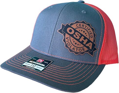 BUBBLEHEAD INK Certified OSHA Violator Trucker Hat, Funny Baseball Cap for Blue Collar Worker, Adjustable Snackback in Saudi Arabia