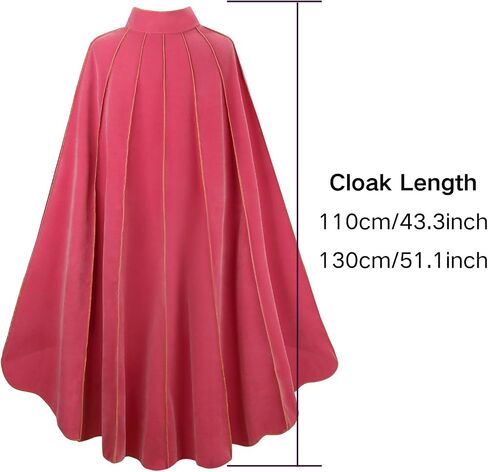 Women's Medieval Velvet Cloak, Renaissance Cape Stand-Up Collar Queen Princess Costume Halloween Christmas Wedding in Kuwait