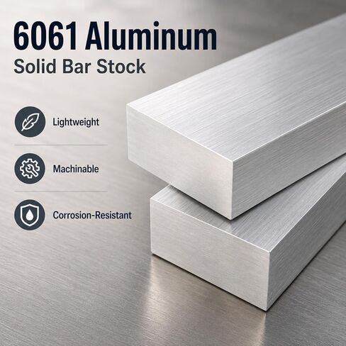 1PCS Aluminum Bar 2x4x8 inch Aluminum Flat Bar 6061 Solid Extruded Lathe Bar Stock Aluminum Flat Plate Aluminum General Purpose Plate for Industrial, DIY Craft in Kuwait