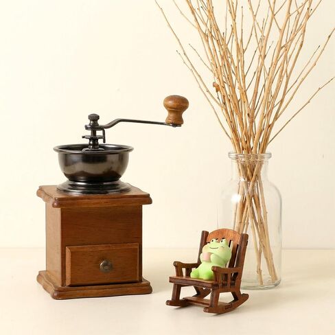 Miniature Frog Figurines, Funny Bookshelf Trinkets Frogs with Rocking Chair, Cute Funny Frog Resin Tea-Drinking Statue,Gifts for Women Men Girlfriend Boyfriend Home Office Decor in Saudi Arabia