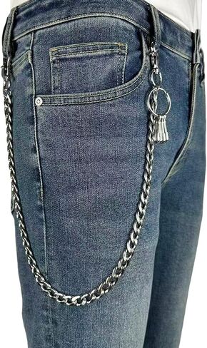 KALHE Gothic Wallet Chain, Stainless Steel Pants Chain Unisex Chain Link Hip Hop Punk Accessories in Saudi Arabia