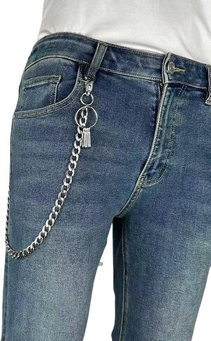 KALHE Gothic Wallet Chain, Stainless Steel Pants Chain Unisex Chain Link Hip Hop Punk Accessories in Saudi Arabia