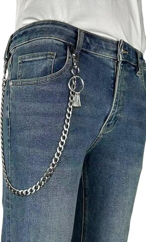 KALHE Gothic Wallet Chain, Stainless Steel Pants Chain Unisex Chain Link Hip Hop Punk Accessories in Saudi Arabia