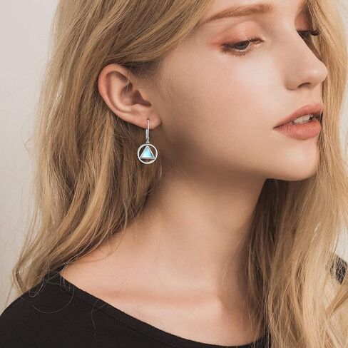 أقراط VONALA AA للنساء من الفضة الاسترليني المجهولة الانتعاش Moonstone المتدلية أقراط متدلية مجوهرات الرصانة هدية للاحتفال بمدمني الكحول المجهولين النساء الرصين in Kuwait