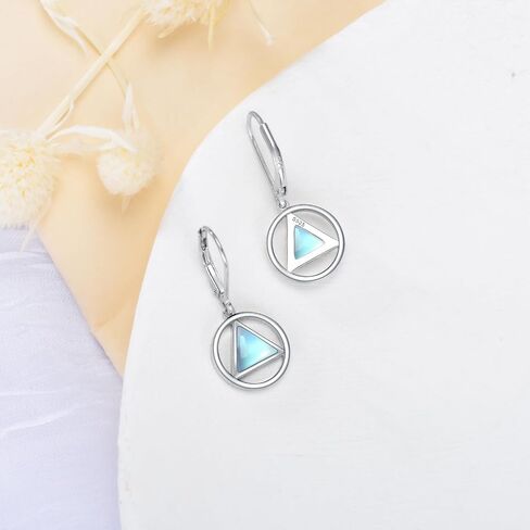 أقراط VONALA AA للنساء من الفضة الاسترليني المجهولة الانتعاش Moonstone المتدلية أقراط متدلية مجوهرات الرصانة هدية للاحتفال بمدمني الكحول المجهولين النساء الرصين in Kuwait