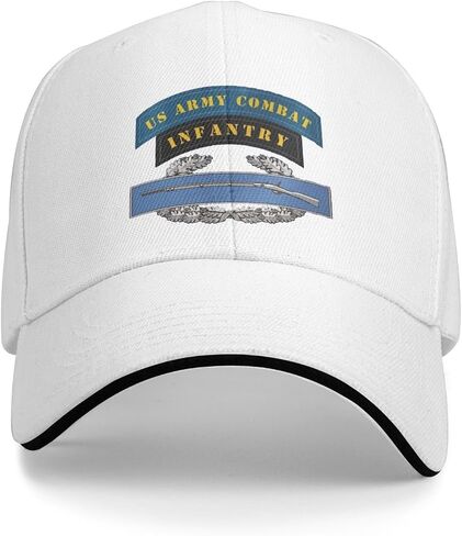 Combat Infantry Badge Baseball Cap Adjustable Dad Hat Hats for Men Women Gifts Casual Unisex Classic Cowboy Vintage White in Saudi Arabia