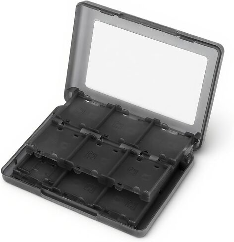 28 Slots Cartridge Set Case, 28 in 1 Plastic Case PP Game Card Case Games Cartridge Case Game Card Case (Black) in Saudi Arabia