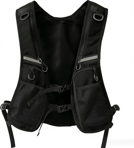 Lightweight Running Vest Backpack Cargo Vest Jacket - Unisex for Marathon Trail Cycling Hiking Jogging, Black in Saudi Arabia