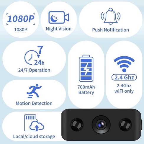 Security Camera 4K HD Indoor/Outdoor WiFi Camera for Home Security, Motion Detection, Night Vision, App Control, Local & Cloud Storage, Wireless Baby Monitor in Kuwait