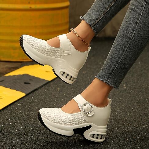 Women's Large-Size Platform Mary Jane Shoes - Lightweight, Breathable, Slip-Resistant, Durable, and Versatile for All Occasions. in Saudi Arabia