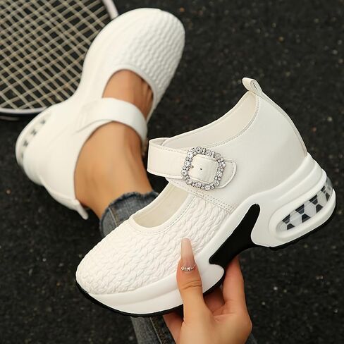 Women's Large-Size Platform Mary Jane Shoes - Lightweight, Breathable, Slip-Resistant, Durable, and Versatile for All Occasions. in Saudi Arabia