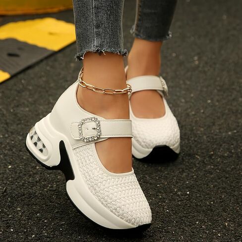 Women's Large-Size Platform Mary Jane Shoes - Lightweight, Breathable, Slip-Resistant, Durable, and Versatile for All Occasions. in Saudi Arabia