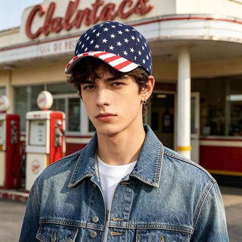 Utaly 4th of July Patriotic Baseball Cap for Men Women American Flag Stars Stripes Baseball Hat in Saudi Arabia