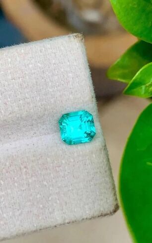 9.12 Ct Certified Natural Paraiba Tourmaline Neon Blue Asscher Cut Loose Gemstone Rare and Vibrant Gemstone for Fine Jewelry and Collectors in Saudi Arabia