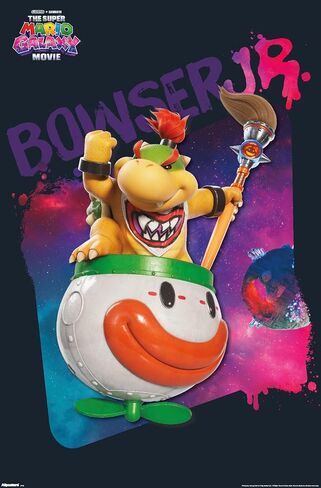 فيلم نينتندو سوبر ماريو جالاكسي (2026) - ملصق حائط نيون من Bowser Jr، مقاس 34 بوصة × 22.4 عرض، إصدار غير مؤطر in Kuwait