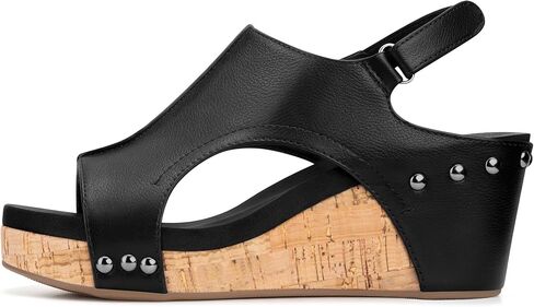 PARTY Women's Wedge Sandals With Buckle Ankle Strap for Dressy Summer in Saudi Arabia