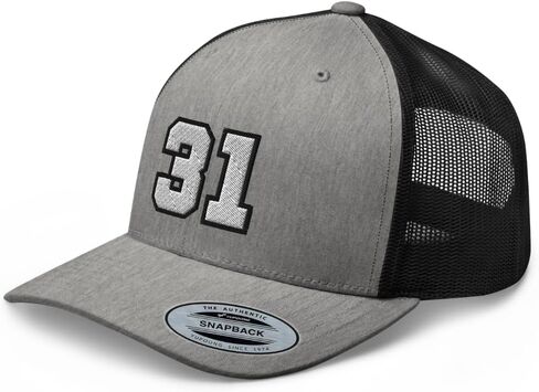 Team Number 31 Embroidered Trucker Hat Curved Bill Mid Crown Adjustable Baseball Cap in Kuwait