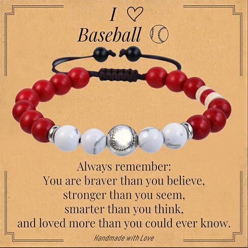 Soccer/Baseball/Basketball/Football Beaded Bracelet Game Day Bracelet School Team Spirit Bracelet Sports Charm Bracelets Cheerleading Sports Souvenir Graduation Gift for Son Grandson in Saudi Arabia