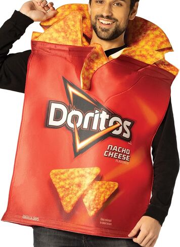 Halloween Costumes, Doritos Nacho Cheese Bag with Chips, Costume, Women and Men, Adult One Size in Saudi Arabia