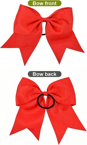 Women's Cheerleader Costume Set – Red Tulle Skirt with Pom Poms & Bow Headband, Halloween Outfit for Sports Games World Cup Basketball Football in Saudi Arabia