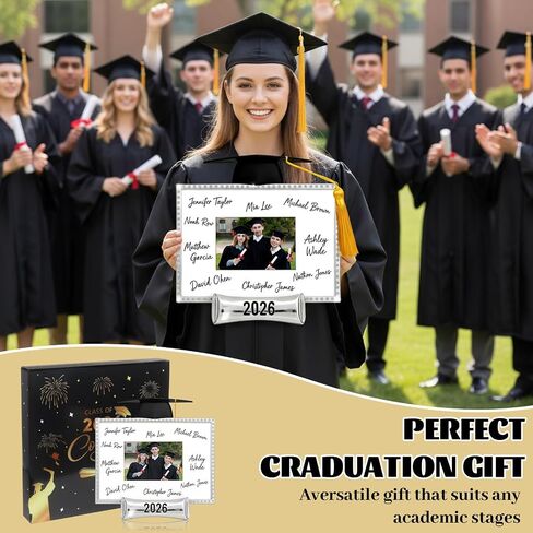 JUSTOTRY Class of 2026 Graduation Picture Frame - Silver Metal Graduation Gifts for High School College, Signature Frame for 4x6 Photo, Graduation Guest Book Alternative, Senior 2026 Graduation Party Decorations & Keepsake in Saudi Arabia