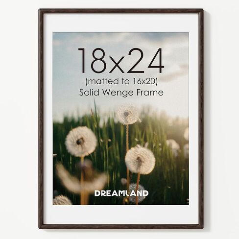 Dreamland 24x36 Picture Frame Solid Oak Wood Picture Frames Matted to 20x30 Handcrafted Rounded Corner Natural Oak Wood Picture Frames with HD Tempered Glass Tabletop or Wall Mount Display, 1 Pack in Saudi Arabia