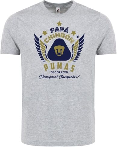 تي شيرت Pumas UNAM للرجال – Papá Chingón، Pumas de Corazón، Siempre Campeón Soccer Fan Tee in Kuwait