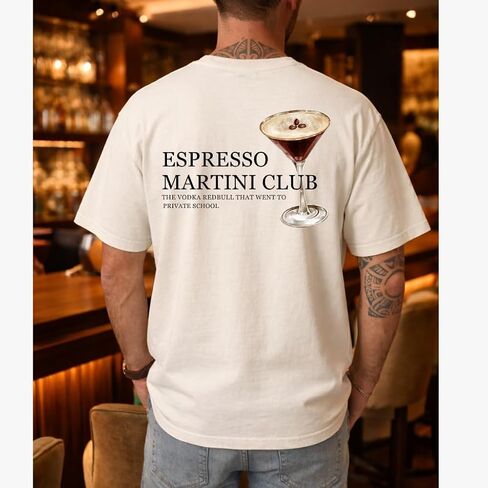 تي شيرت Espresso Martini Cocktail Club، قميص Tini Time Retro in Kuwait
