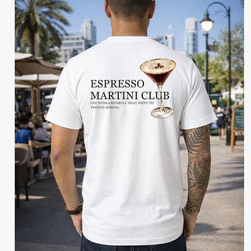 تي شيرت Espresso Martini Cocktail Club، قميص Tini Time Retro in Kuwait