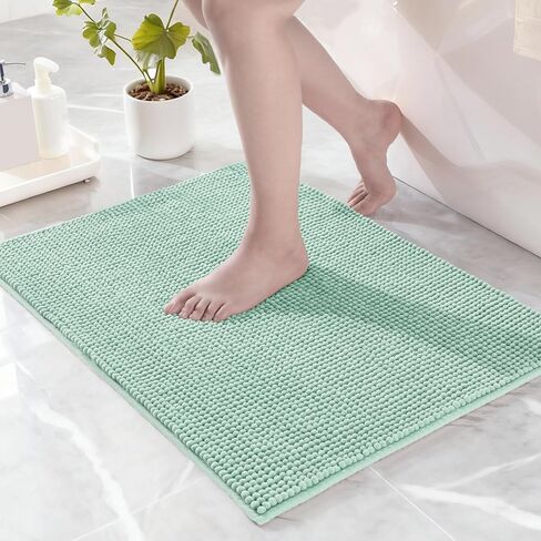 Exclusivo Mezcla Bathroom Rugs Mat 20x30, Extra Soft Absorbent Chenille Bath Rugs Mat, Quick Dry, Machine Washable Bath Mats for Bathroom Floor, Shower, Home Decor, Pink in Saudi Arabia