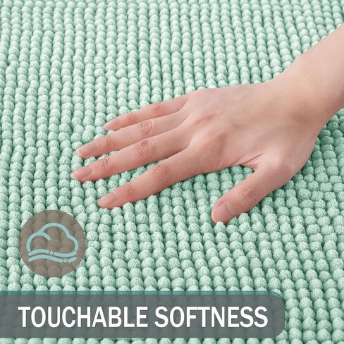 Exclusivo Mezcla Bathroom Rugs Mat 20x30, Extra Soft Absorbent Chenille Bath Rugs Mat, Quick Dry, Machine Washable Bath Mats for Bathroom Floor, Shower, Home Decor, Pink in Saudi Arabia